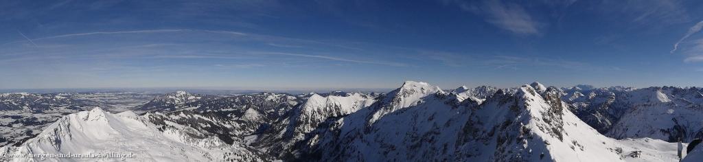 Philosophische Bildwanderung - Winterwanderung Auf dem Nebelhorn zum Zeigersattel - Allgaeu