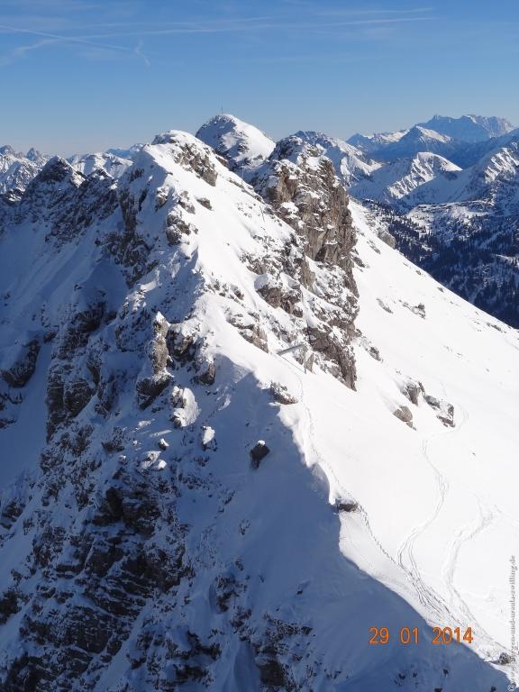 Philosophische Bildwanderung - Winterwanderung Auf dem Nebelhorn zum Zeigersattel - Allgaeu
