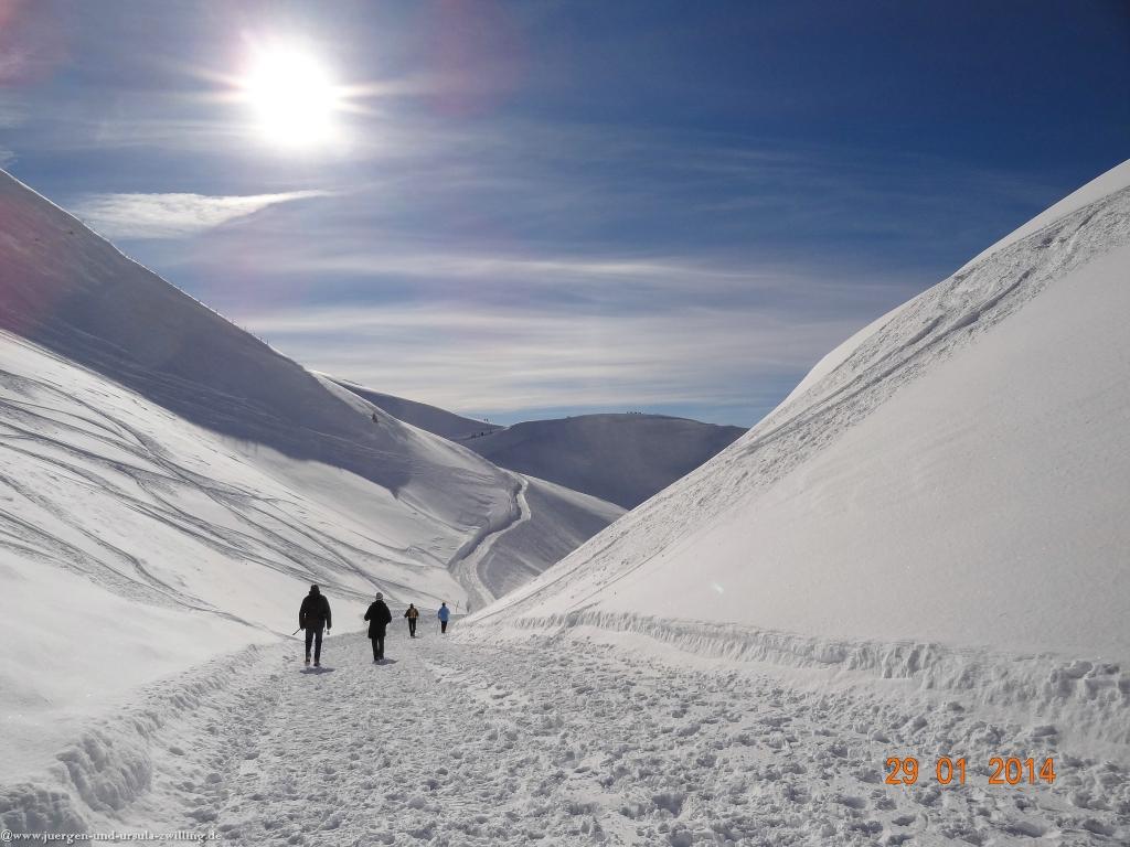 Philosophische Bildwanderung - Winterwanderung Auf dem Nebelhorn zum Zeigersattel - Allgaeu