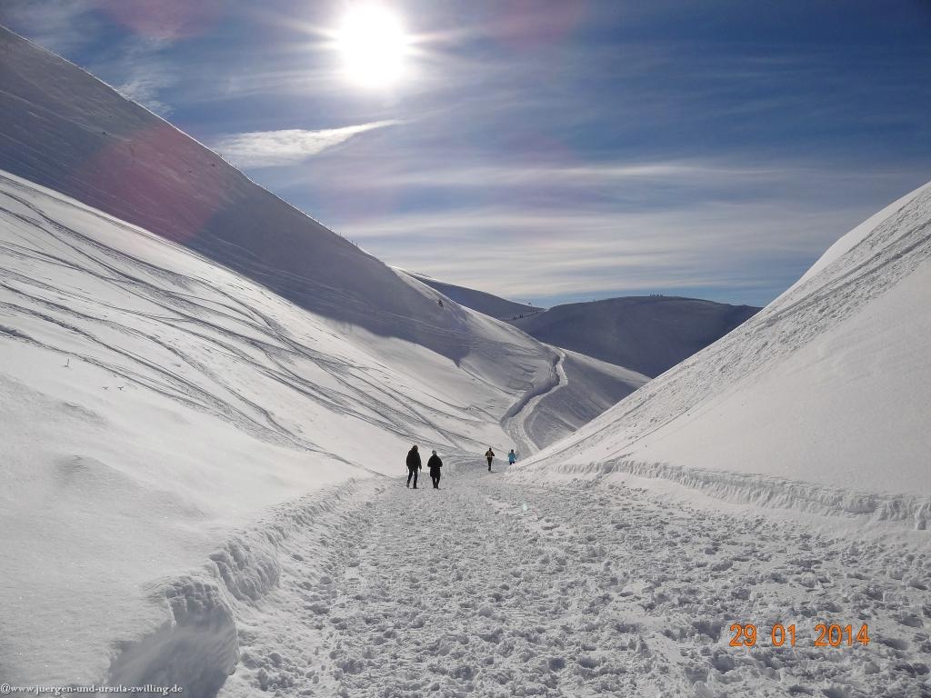 Philosophische Bildwanderung - Winterwanderung Auf dem Nebelhorn zum Zeigersattel - Allgaeu