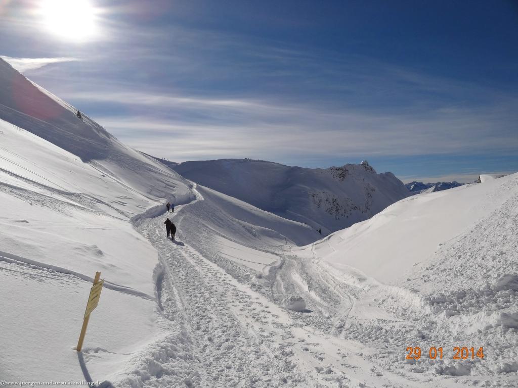 Philosophische Bildwanderung - Winterwanderung Auf dem Nebelhorn zum Zeigersattel - Allgaeu