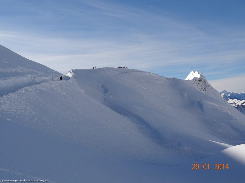 Philosophische Bildwanderung - Winterwanderung Auf dem Nebelhorn zum Zeigersattel - Allgaeu