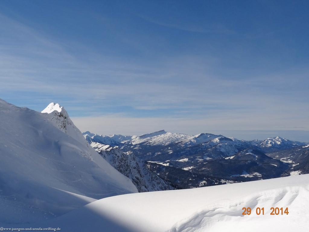 Philosophische Bildwanderung - Winterwanderung Auf dem Nebelhorn zum Zeigersattel - Allgaeu