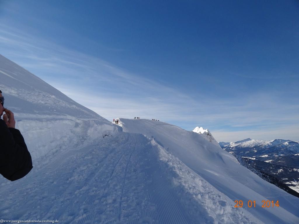 Philosophische Bildwanderung - Winterwanderung Auf dem Nebelhorn zum Zeigersattel - Allgaeu
