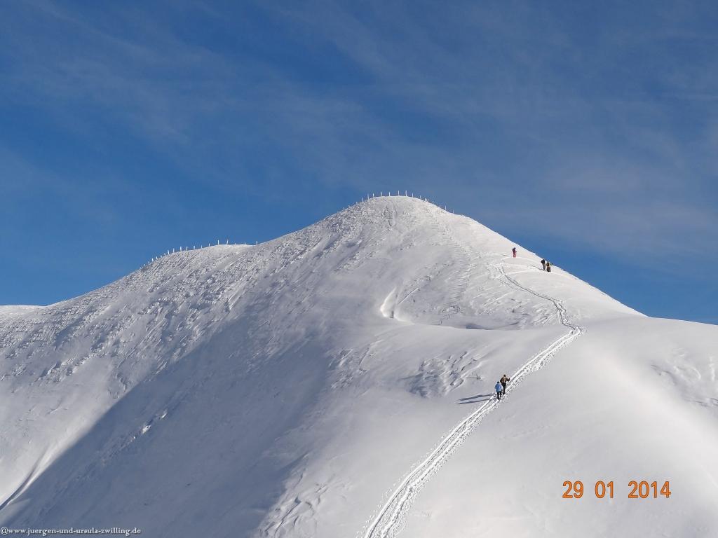 Philosophische Bildwanderung - Winterwanderung Auf dem Nebelhorn zum Zeigersattel - Allgaeu