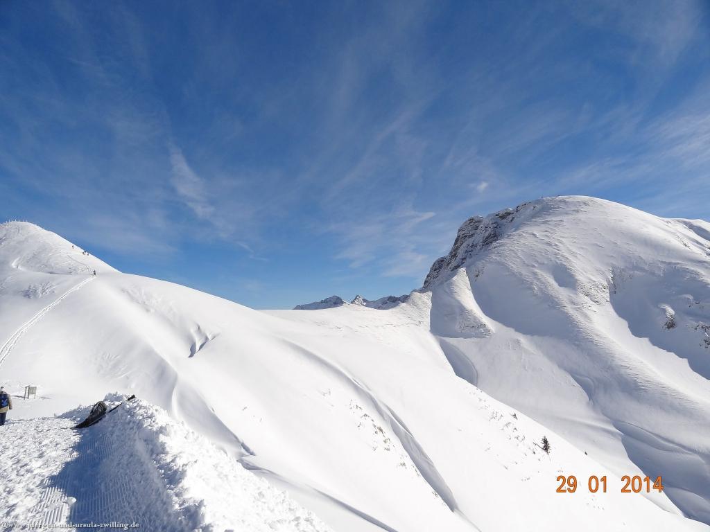Philosophische Bildwanderung - Winterwanderung Auf dem Nebelhorn zum Zeigersattel - Allgaeu