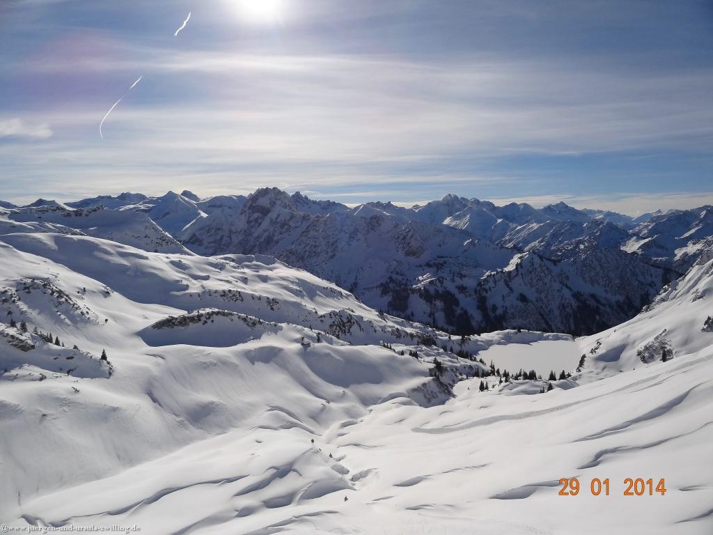 Philosophische Bildwanderung - Winterwanderung Auf dem Nebelhorn zum Zeigersattel - Allgaeu