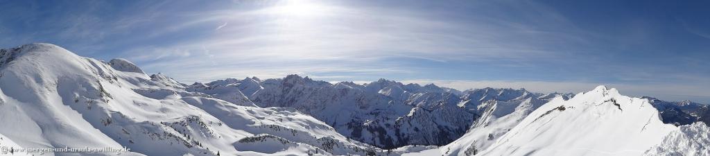 Philosophische Bildwanderung - Winterwanderung Auf dem Nebelhorn zum Zeigersattel - Allgaeu