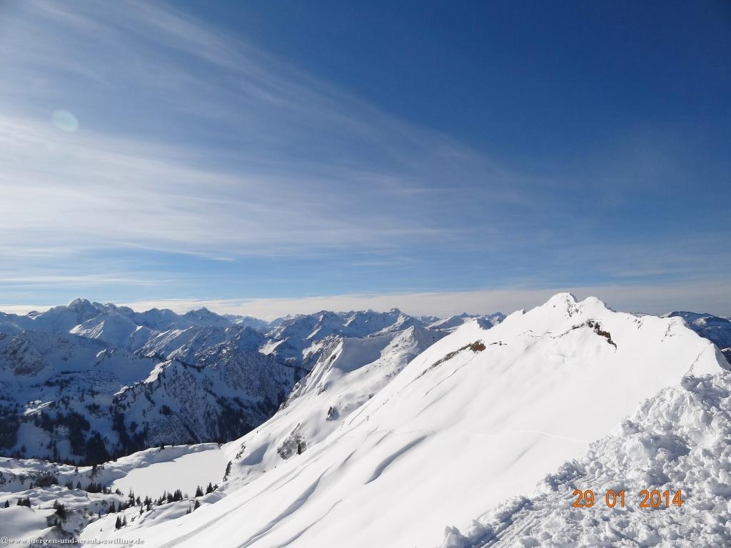 Philosophische Bildwanderung - Winterwanderung Auf dem Nebelhorn zum Zeigersattel - Allgaeu