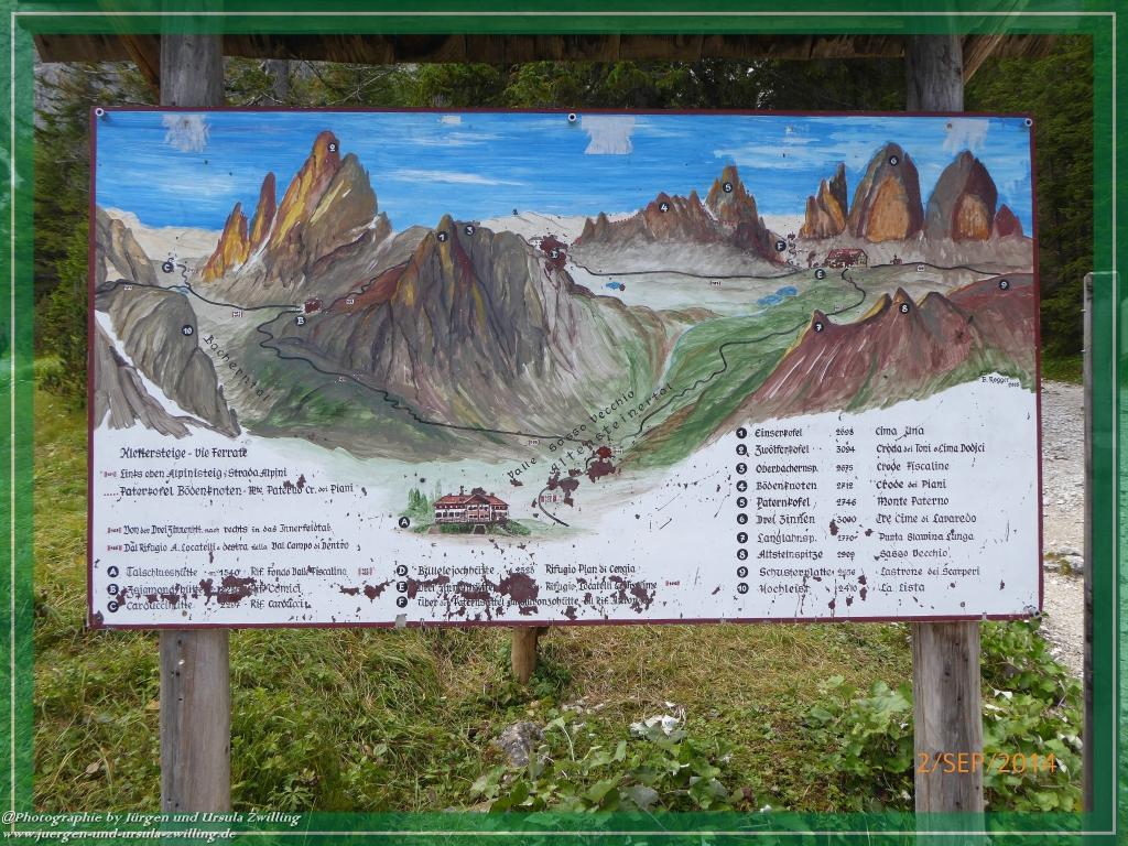Philosophische Bildwanderung Drei Zinnen Hütte -Rifugio Antonio Locatelli - Sexten - Dolomitien
