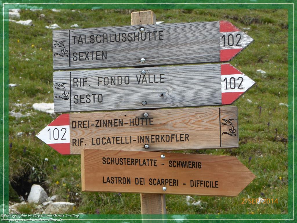 Philosophische Bildwanderung Drei Zinnen Hütte -Rifugio Antonio Locatelli - Sexten - Dolomitien