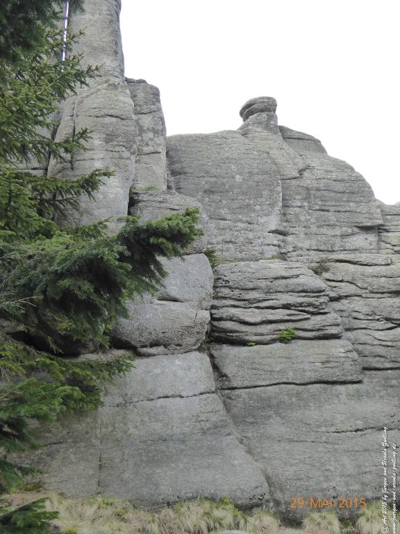 Philosophische Bildwanderung - Przesieka - Borowice - Słonecznik -Karkonosze - Krakonoše  - Polen -Tschechien -(Hain - Baberhäuser - Mittagstein - Riesengebirge