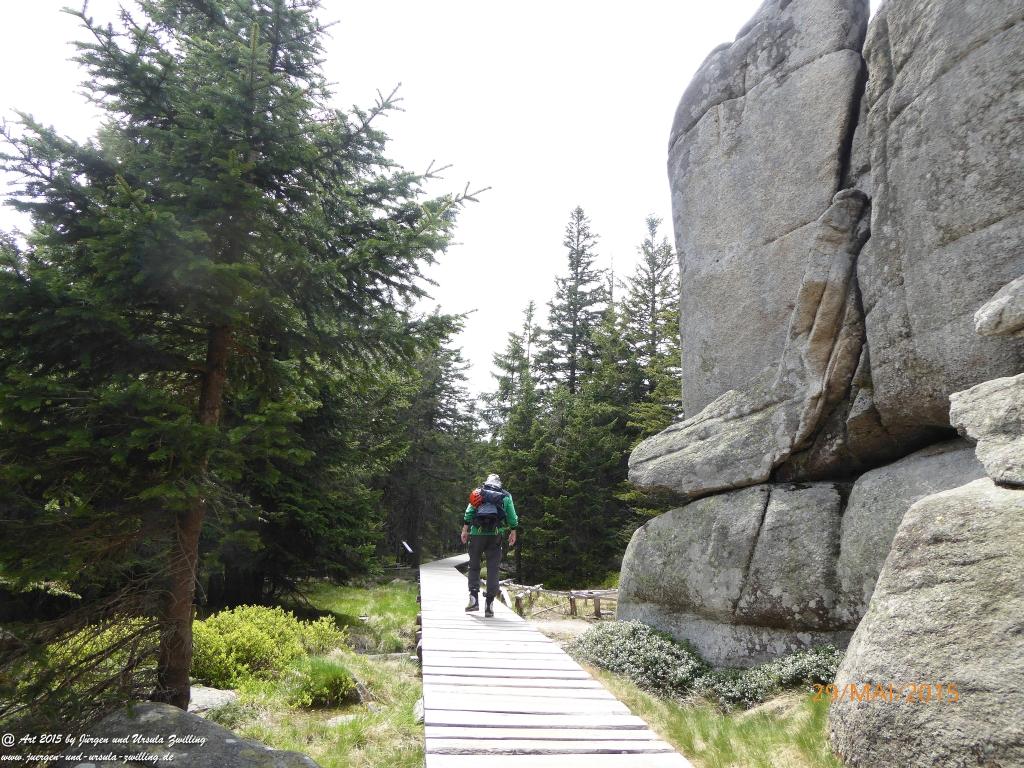 Philosophische Bildwanderung - Przesieka - Borowice - Słonecznik -Karkonosze - Krakonoše - Polen -Tschechien -(Hain - Baberhäuser - Mittagstein - Riesengebirge