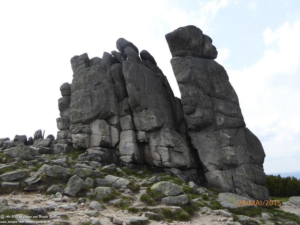 Philosophische Bildwanderung - Przesieka - Borowice - Słonecznik -Karkonosze - Krakonoše - Polen -Tschechien -(Hain - Baberhäuser - Mittagstein - Riesengebirge