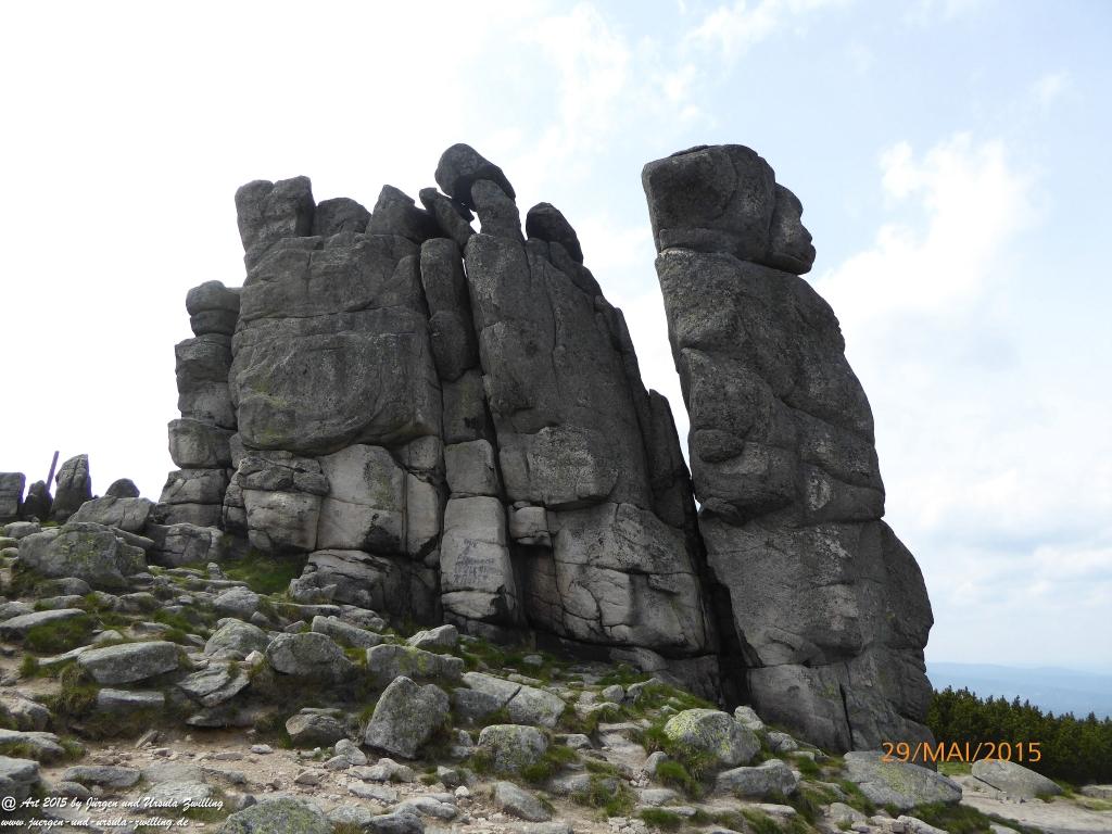 Philosophische Bildwanderung - Przesieka - Borowice - Słonecznik -Karkonosze - Krakonoše - Polen -Tschechien -(Hain - Baberhäuser - Mittagstein - Riesengebirge