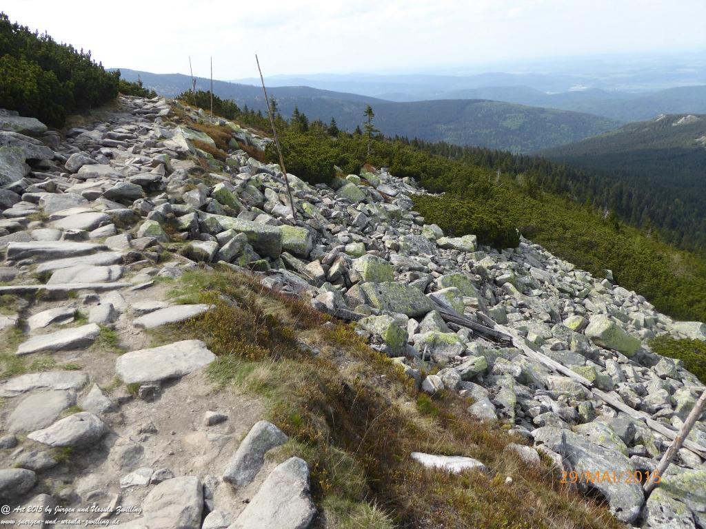 Philosophische Bildwanderung - Przesieka - Borowice - Słonecznik -Karkonosze - Krakonoše - Polen -Tschechien -(Hain - Baberhäuser - Mittagstein - Riesengebirge