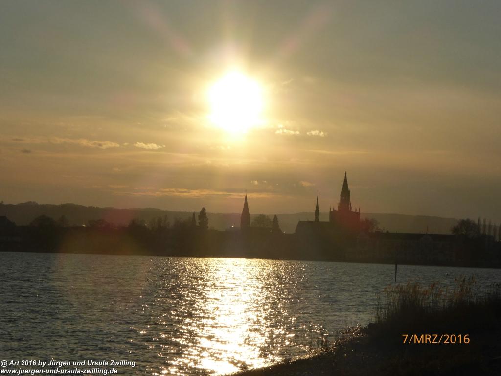 Sonnenuntergang in Konstanz am Bodensee