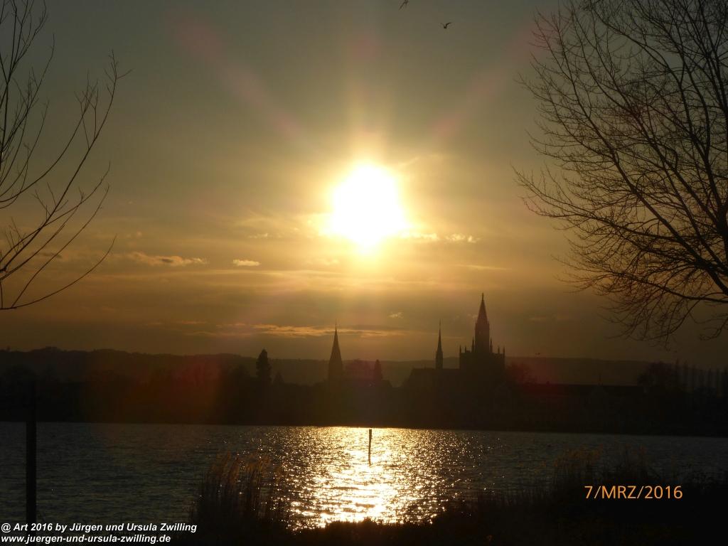 Sonnenuntergang in Konstanz am Bodensee