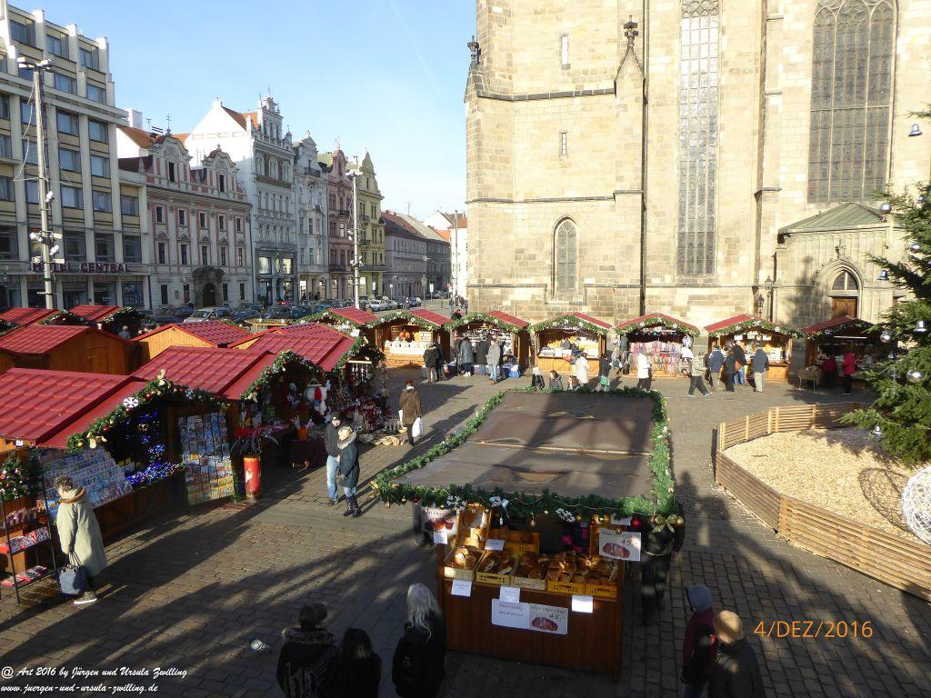 Weihnachtsmarkt in Pilsen in Tschechien