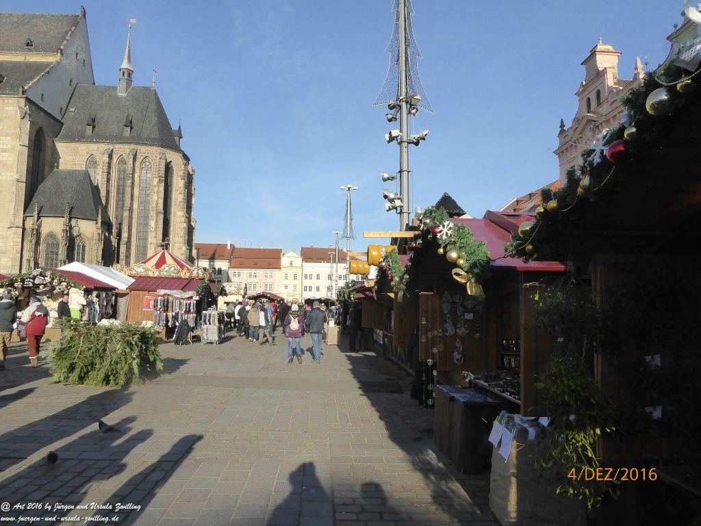 Weihnachtsmarkt in Pilsen in Tschechien