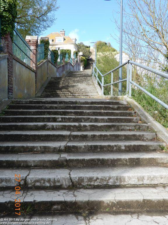 Philosophische Bildwanderung Die Felsen von Le Tréport und der Strand von Criel - Normandie - Frankreich