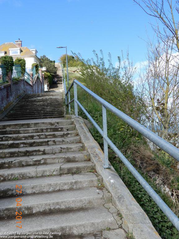 Philosophische Bildwanderung Die Felsen von Le Tréport und der Strand von Criel - Normandie - Frankreich