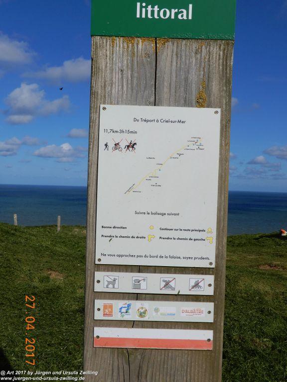 Philosophische Bildwanderung Die Felsen von Le Tréport und der Strand von Criel - Normandie - Frankreich