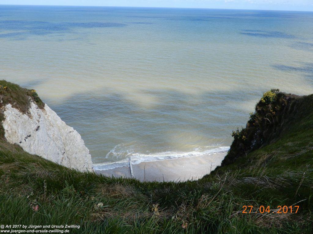 Philosophische Bildwanderung Die Felsen von Le Tréport und der Strand von Criel - Normandie - Frankreich
