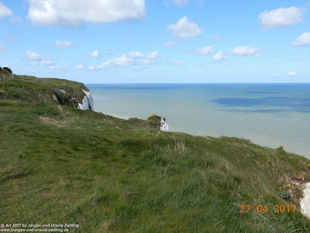 Philosophische Bildwanderung Die Felsen von Le Tréport und der Strand von Criel - Normandie - Frankreich
