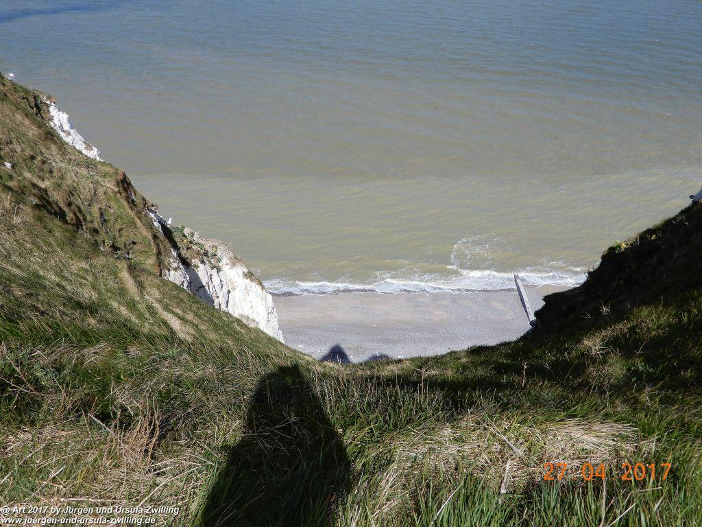 Philosophische Bildwanderung Die Felsen von Le Tréport und der Strand von Criel - Normandie - Frankreich