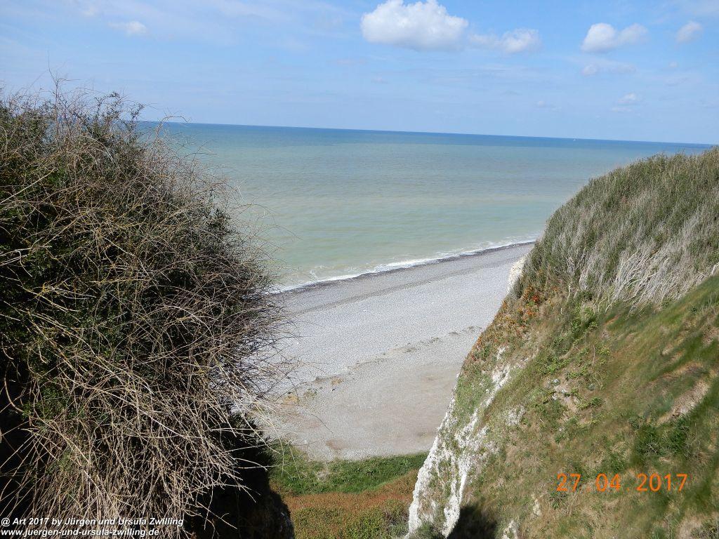 Philosophische Bildwanderung Die Felsen von Le Tréport und der Strand von Criel - Normandie - Frankreich