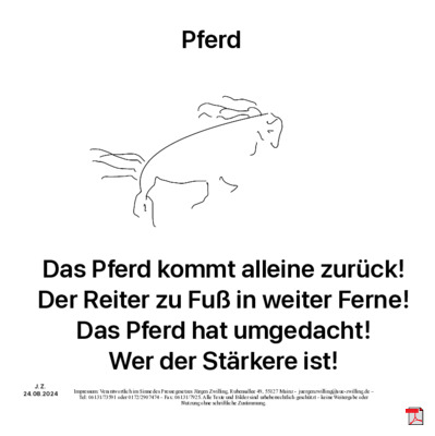  Pferd -Gedichte - Gedanken  - Aphorismen - Kurzgeschichten