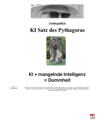 KI Satz des Pythagoras - Gedichte - Gedanken  - Aphorismen  - Kurzgeschichten