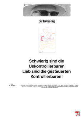 Schwierig - Gedichte - Gedanken  - Aphorismen  - Kurzgeschichten